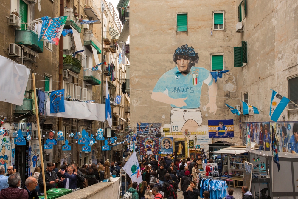 maradona mural naples