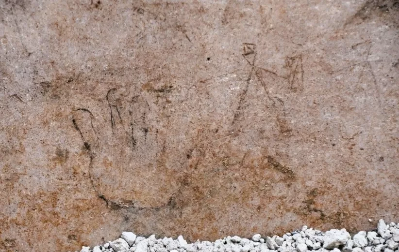 children drawings in pompeii